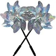 Reflective Pinwheels, Extra Sparkly Pinwheels for Garden Decor, Effectively Keep Birds Away, Bird Repellent Devices Deterrent to Scare Birds Away from Yard Patio Garden Farm (2pcs)