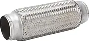 Car Woven Exhaust Flexible Pipe Bellows 2x8.0in Stainless Steel Particle Filter Repair Replacement