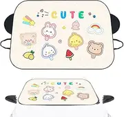 Snow Cover for Car | Cartoon Car Windshield Snow Cover - Sunshade Protector, Winter Windshield Covers, Windshield Cover for Ice and Snow
