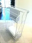 Quality French Style Bathroom Stand Towel Rail Shelf Rack Scarf Display BTB-WHT