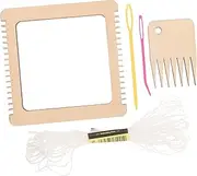 Beatifufu 1set Mini Weaving Kit Handcraft Tools DIY Crafts Compact Weaving Board for Sweaters Scarves and Wall Hangings