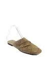 Zara Womens Leather Slip-On Casual Woven Flat Mule Shoes Brown Size 8