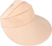 [FOMIYES] Sun Block Hat Foldable Wide Brim Sun Hat for Women Cotton Breathable Soft Suitable for Outdoor Activities Beige