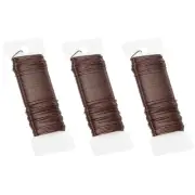 115Yard Floral Wire Flexible Paddle Wire 3Roll 20 Gauge Florist Wire Coffee
