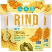 Rind Chewy Tropical Skin - On Dried Fruit Blend 3 oz bags 3 pk