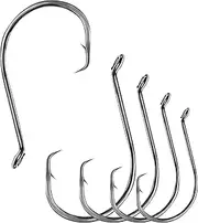 Fishing Circle Hooks Octopus Fishing Hooks High Carbon Steel Offset Wide Gap Barbed Sharp Black Nickel Catfish Bass Surf Fishing Freshwater Saltwater