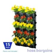 Vertical Garden Kit 15 Pots - Green Wall Hanging Planter DIY Herb Succulent FAU