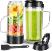 Magic Bullet Blender Cups and Blade Replacement Parts 6pcs, Tall 22oz Cup
