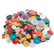 500-600 Pcs Resin Buttons Assorted Sizes Craft Buttons Mixed Color Manual But...