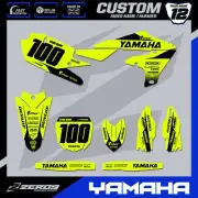 YAMAHA MOTOCROSS GRAPHICS CUSTOM MX GRAPHICS DECAL KIT YZ YZF BLOK YEL/BLK