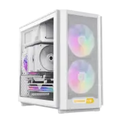 GameMax F36 WH Micro-ATX Gaming Case 3x ARGB fan
