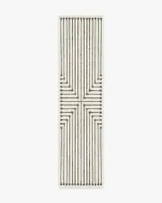 75' x 305' | Machine Washable Runner Rug | Kid & Pet Friendly | Indoor Rug | Jonathan Adler Inkdrop Camel & Ivory Rug | Ruggable