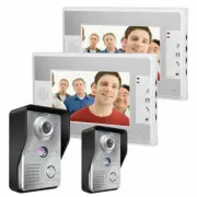 7“ LCD Video Door Phone Doorbell Intercom Kit 2-camera 2-monitor Night Vision