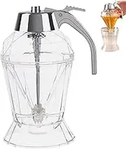 Maple Syrup Dispenser - Syrup Container, Honey Bottle | Honey Pot Honey Dispenser with Stand, Oil Storage Pot Drip Leak Proof Honey Jar Container with Flip Top Lid for Kitchen, Jam, Sugar