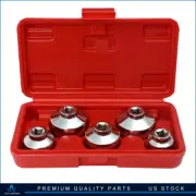 5Pcs Oil Filter Wrench Cap Socket Drive Remover Tool Set 24mm 27mm 32mm 36mm