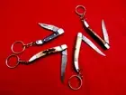 4 x Key Rings_Damascus Steel /hunting Pocket Folding knife/Knives/Key Chain