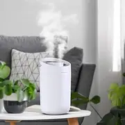Air Diffuser Humidifier, for Home Office Essential Oils Aroma Scented Oil Diffusers Cool Mist Humidifier 2 nozzles and 3 humidification modes for 30 hours continuous humidification (3L large capacity)