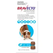 Bravecto Dog 6 Month Chew Tick & Flea Treatment 20-40kg Large Blue