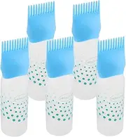 Baluue 5pcs Hair Salon Hair Dye Bottle Multifunctional Bottle Opener Bottle Openers Scalp Oiling Bottle Kitchen Tool with Bottle Opener Bottle with Hair Comb Plastic Sky-blue