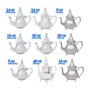 Moroccan Serving Teapot Handmade Of Brass Silver Plated handmadeIn Fes Morocco