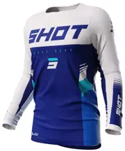Shot Contact Tracer Motocross Jersey, white-blue, Size XS for Men White Blue