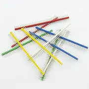 UMTMedia® 10pcs 40-pin Header Pins 2.54mm Breakaway Male for Breadboard 1x40 Single Row (10 X Mixed Headers)