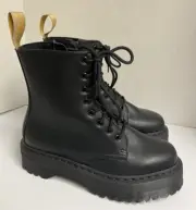 Dr Martens Jadon Mono || Vegan Black Boots SZ UK 8 EU 42 US M 9 W 10.