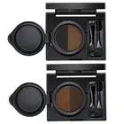 2 Color Eyebrow Powder Built in Mirror Long-Lasting Makeup Shading Kit