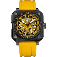 在飛比找森森購物網優惠-ROMAGO 極速鏤空自動腕錶-黃色/46.5mm RM10