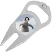 Baby Penguin Golf Ball Marker Divot Repair Tool Bottle Opener