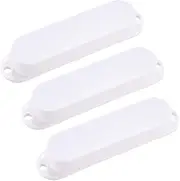 uxcell Sealed Single Coil Pickup Cover Set for ST Guitar - No Holes White 3Pcs
