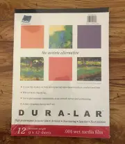 Grafix Dura-Lar 004” Film - 12 Medium Weight 9x12 Sheets