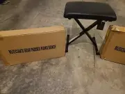 WORK OUT / Musician's Gear Padded Piano Bench Black NEW