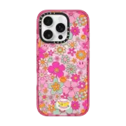 iPhone 16 Pro Impact Case MagSafe Compatible Groovy Pattern Clear