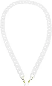 [BESPORTBLE] Candy Color Glasses Chain Sunglasses Holder Nose Floating Eyeglass Strap Chain Multiple Fake Chain Pendant Glasses Strap Blocking Lanyard Rope Beaded Chain Yellow Acrylic