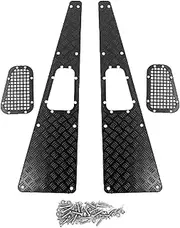 Engine Cover Decoration Set for Defender 1/10 RC Crawler with Anti-Skid Plate, Black