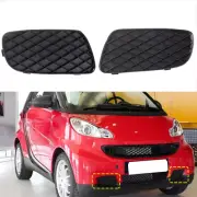 1Pair Front Lower Bumper Grille Fog Lamp Cover For Smart Fortwo 451 2008-2012 (for: Smart)
