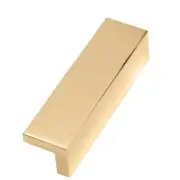 Alno A960-4-PB/NL Tab Pulls 4" Pull Unlacquered Brass