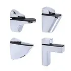 Frameless Brackets Glass Shelf Holder Cabinet Door clip Glass Door Clamp
