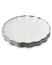 Certified International Regency Silver Set of 4 Dinner Plates