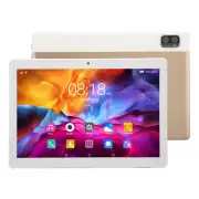 US Plug 10.1in Tablet For Andr-oid 12 Gold 5G WiFi Calling 6GB 128GB 1960x10 New