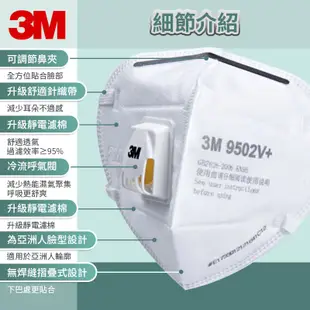 【12H出貨 免運費】 3M口罩  耳戴式9501V+  頭戴式9502V+ PM2.5防護 霧霾口罩 防異味 防粉塵