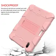 Lightweight iPad Mini 6 Case And Full-Body Shockproof Silicone Case With Pencil Holder-Rose Gold