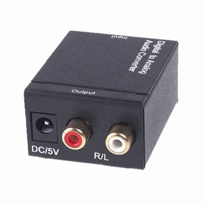 Digital Optical, Coaxial Toslink to Analog RCA Audio Converter