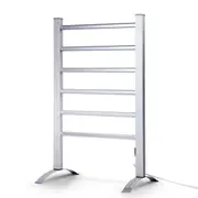 Devanti Electric Heated Towel Rail Rack 6 Bars wit