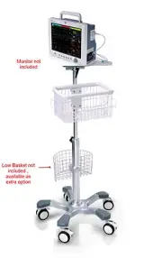 Rolling stand for Mindray PM-9000 dpm5 patient monitor new (big wheel)