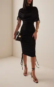 [Andrea Iyamah] Ratu Ruched Jersey Midi Dress