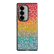 Galaxy Z Fold6 Impact Case CHEEKY CHEETAH VIBRANT RAINBOW IPHONE, LEOPARD PRINT COLORFUL ANIMAL PATTERN OMBRE By Ebi Emporium