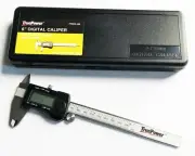 TRUE POWER 6" DIGITAL CALIPER STAINLESS FRACTIONAL SAE METRIC DECIMAL LCD SCREEN