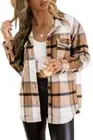 Trendy Queen Flannel Button Up Plaid Shirt Shacket size XS - NWT